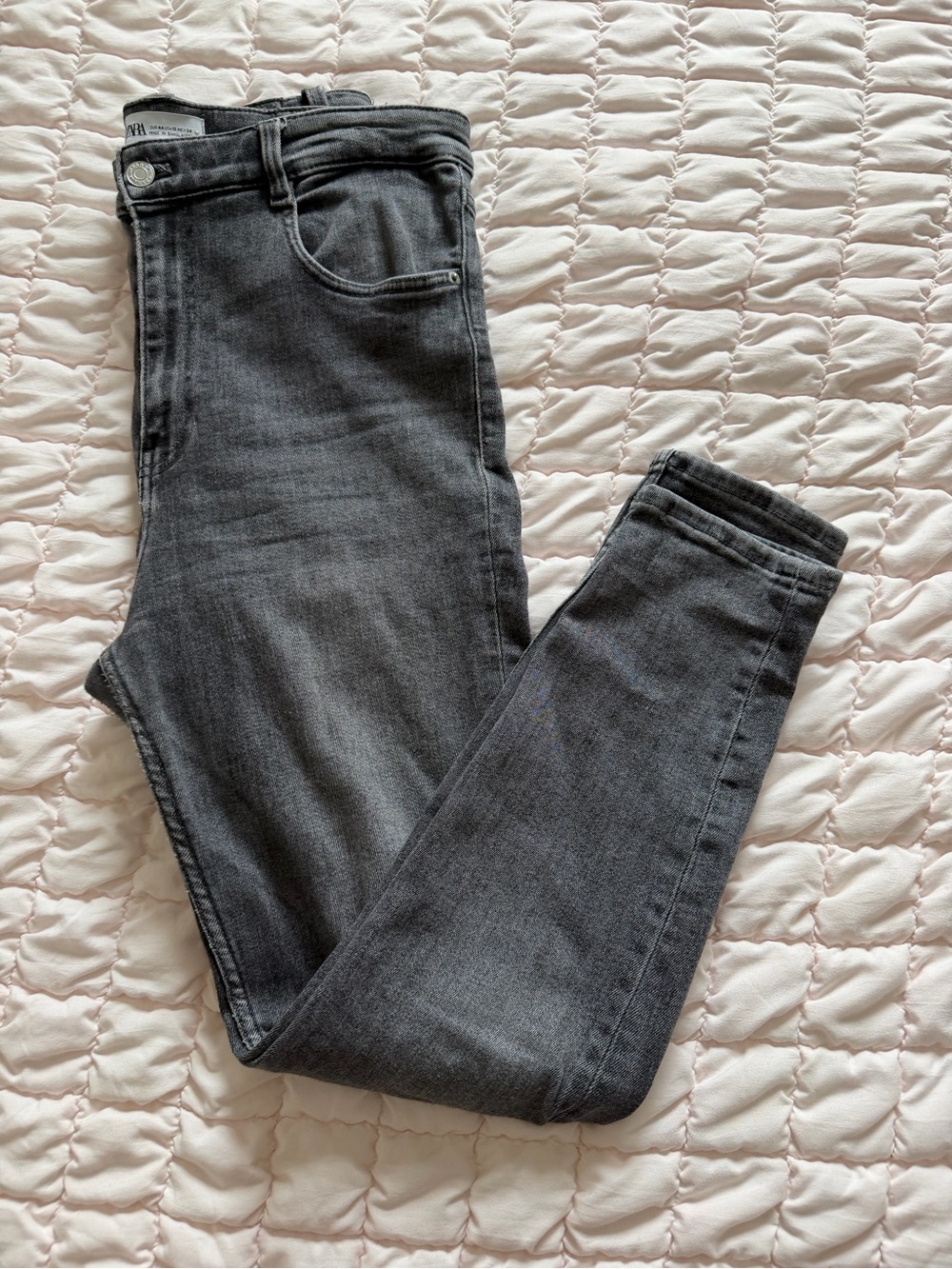 Zara Women's Charcoal Skinny Jeans